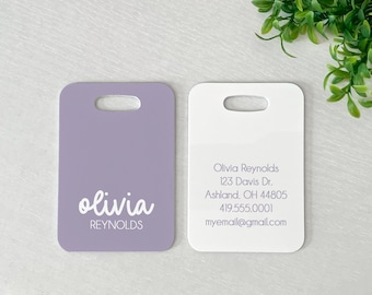 Luggage Tag | Personalized Bag/Luggage Tag | Monogram Backpack Tag | Diaper Bag Tag | Custom Bag Tag | Travel Accessory | Cutesy Cursive