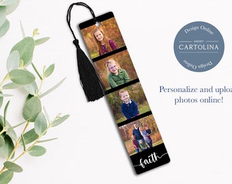 Personalized Bookmark, Custom Bookmark, Photo Bookmark, Personalized Gift, Readers gift, Gift for Mom, Metal Bookmark, Love, Faith, Family