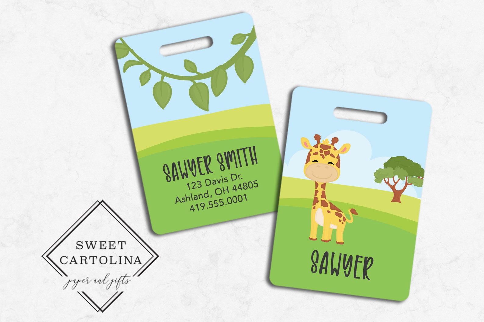 Luggage Tag Personalized Bag/luggage Tag Kids Backpack Tag Etsy