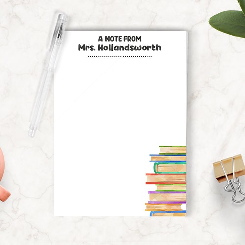 Personalized Notepad for Teachers Unique Teacher Gift Etsy