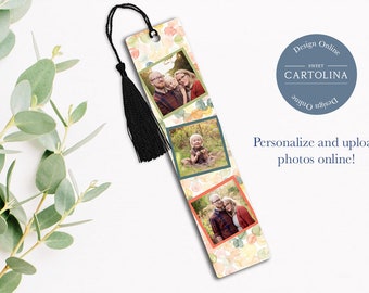 Personalized Bookmark, Custom Bookmark, Photo Bookmark, Personalized Gift, Readers gift, Gift for Mom–Metal Bookmark, Handpainted Watercolor