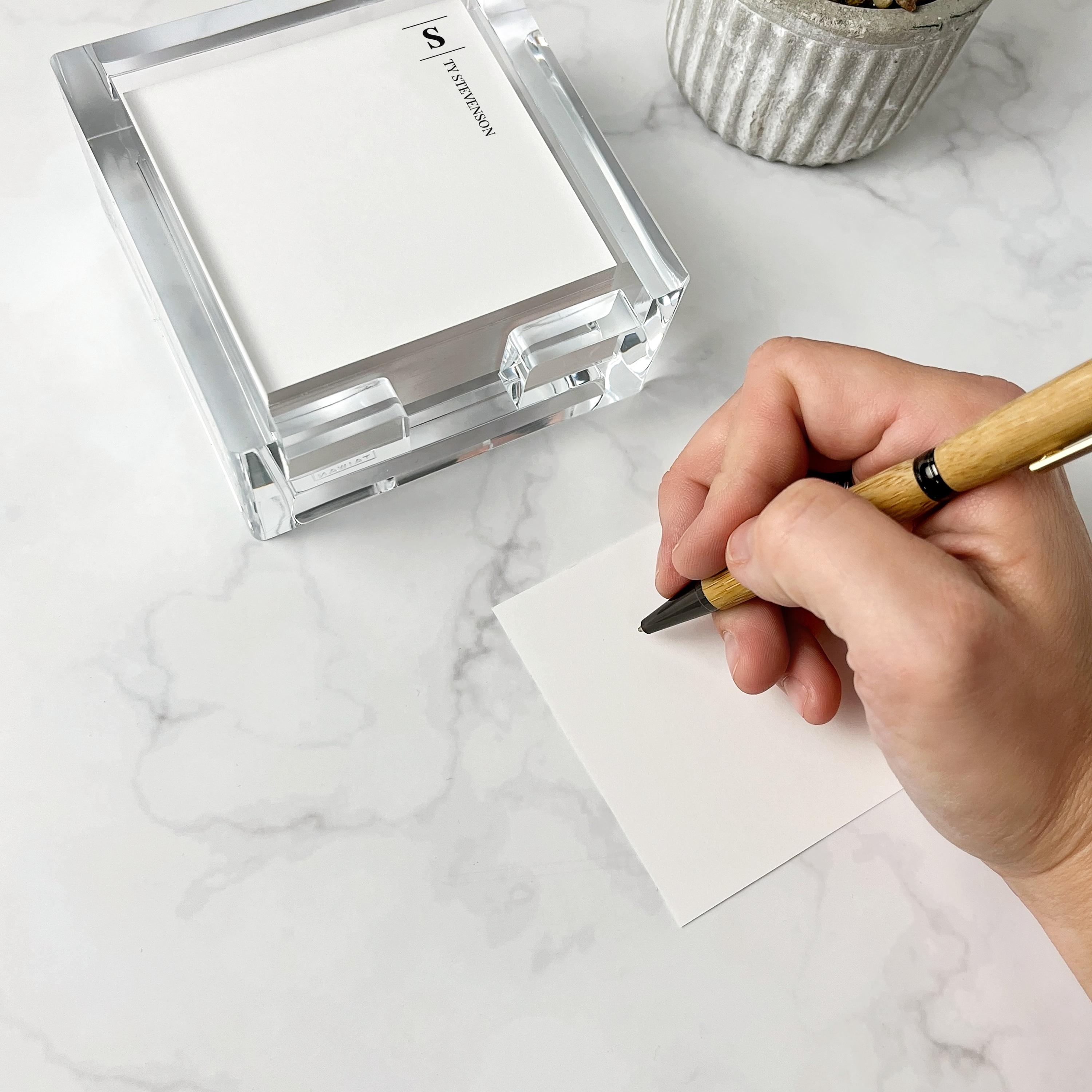 Personalized Notepad With Acrylic Holder,custom Stationery Gift,memo ...