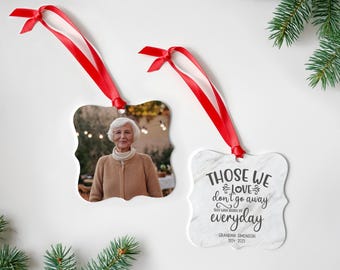 Remember Photo Ornament, Personalized Photo Ornament, In Memory of Photo Ornament, Christmas Ornament, Holiday Gift, Those We Love