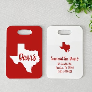 Luggage Tag | Personalized Bag/Luggage Tag | Monogram Backpack Tag | Diaper Bag Tag | Custom Bag Tag | Travel Accessory | State Love Bag Tag