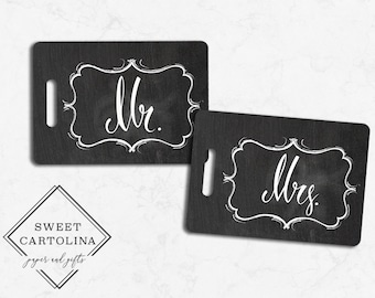 Luggage Tag | Personalized Bag/Luggage Tag | Mr and Mrs Luggage Tags | Wifey and Hubby Bag Tag | Honeymoon Travel Accessory | Set of 2