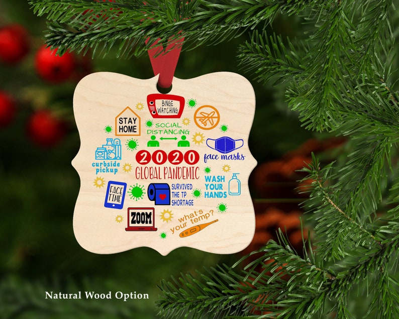 Pandemic Ornament Personalized Photo Ornament Quarantine Holiday Gift 2020 Covid Photo Ornament Custom Ornament Pandemic