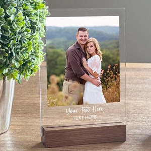 Personalized Photo Gift, Couple Gift, Gift for Him, Photo Wedding Gift, Photo Frame, Gift for Her, Gifts for Mom, Clear Acrylic Photo image 1