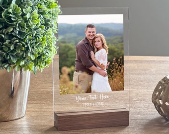 Personalized Photo Gift, Couple Gift, Gift for Him, Photo Wedding Gift, Photo Frame, Gift for Her, Gifts for Mom, Clear Acrylic Photo