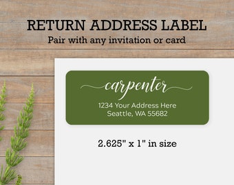 Return Address Labels | Address Sticker | Envelope Seal | Custom Address Label | Personalized Packaging Sticker | Simple Solid