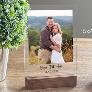 Personalized Photo Gift, Couple Gift, Gift for Him, Photo Wedding Gift, Photo Frame, Gift for Her, Gifts for Mom, Clear Acrylic Photo image 2