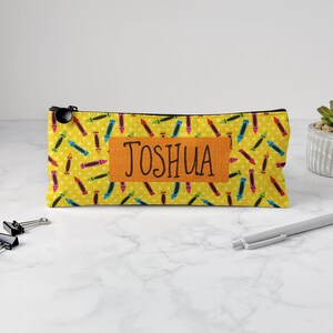 Personalized Pencil Case, Kids Pencil Pouch for School, Back to School Supplies, Kids Personalized School Supplies, Art Supply Bag, Crayon