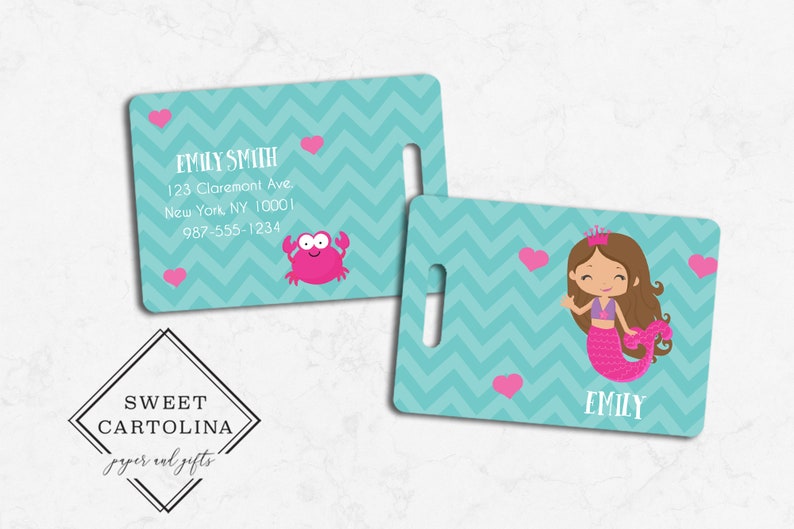 Luggage Tag Personalized Bag/luggage Tag Kids Backpack Tag Etsy