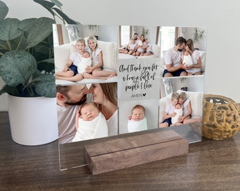 Personalized Photo Plaque, Family Gift, Gift for Him, Photo Gift, Photo Frame, Gift for Her, Gifts for Mom, Acrylic Photo, House Full