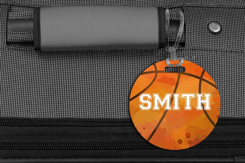 Basketball Luggage Tag Personalized Bag/luggage Tag Kids Etsy
