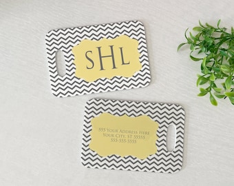 Luggage Tag | Personalized Bag/Luggage Tag | Monogram Luggage Tag | Diaper Bag Tag | Custom Bag Tag | Travel Accessory | Sassy Chevron