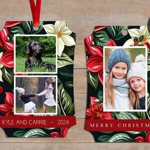 Photo Ornament, Personalized Photo Ornament, Custom Ornament, Christmas Ornament, Holiday Gift, Picture Gift, Metal, Stunning Vintage