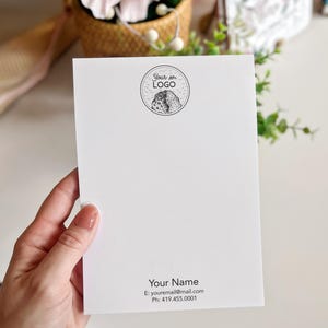 Your Logo Here, Personalized Business Notepad, Custom Business Notepad, Personalized Stationery, Office Writing Pad, Your Logo Here afbeelding 5