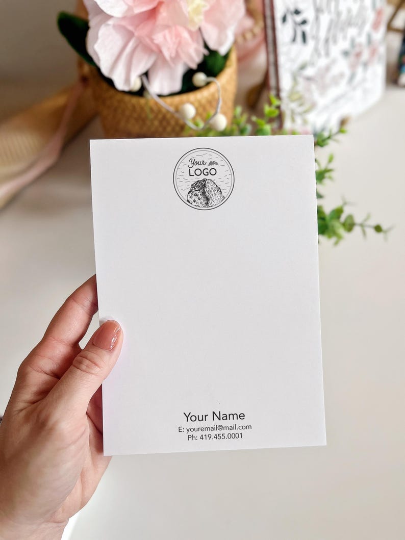 Your Logo Here, Personalized Business Notepad, Custom Business Notepad, Personalized Stationery, Office Writing Pad, Your Logo Here afbeelding 5