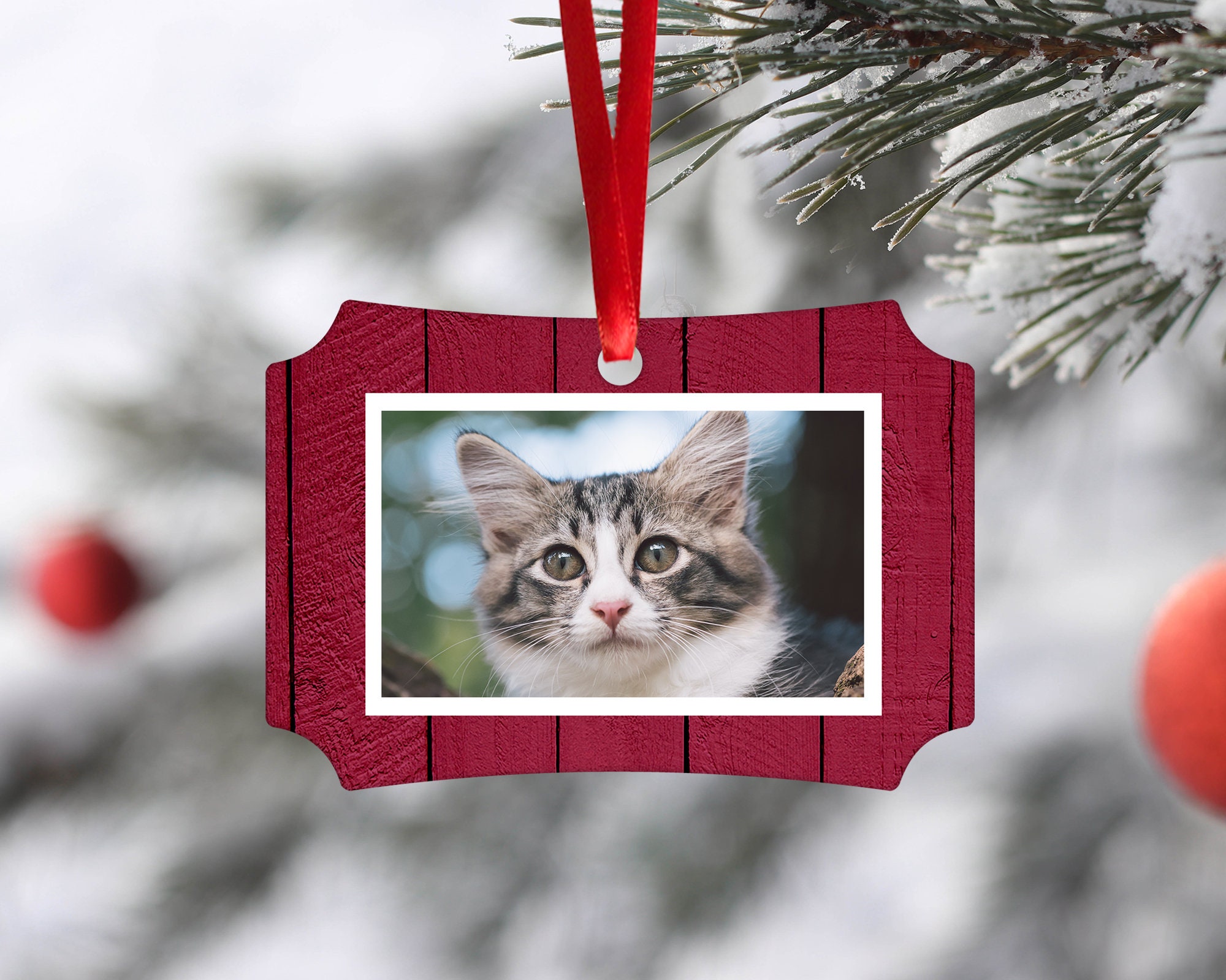 Pet Photo Ornament Personalized Photo Ornament Custom Etsy