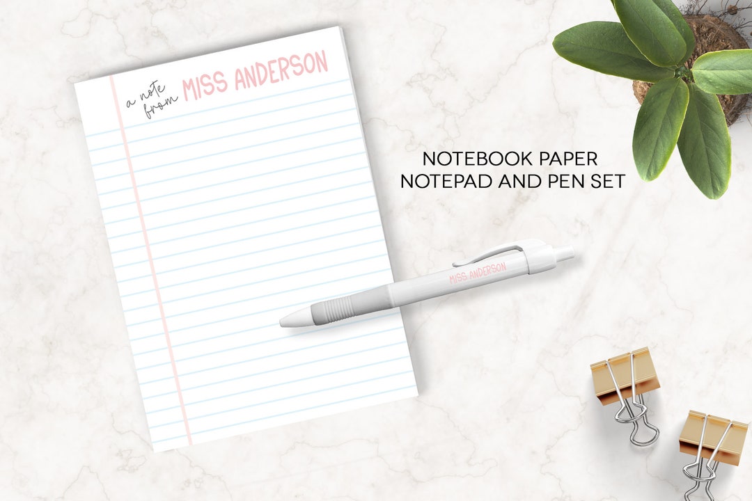 Teacher Personalized Notepad, Custom Teacher Pad, Teacher Appreciation