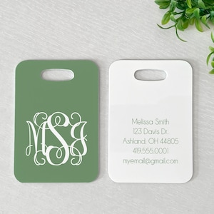 Luggage Tag | Personalized Bag/Luggage Tag | Monogram Backpack Tag | Diaper Bag Tag | Custom Bag Tag | Travel Accessory | Simple Monogram