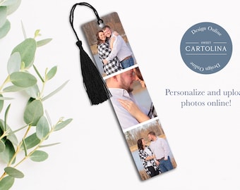 Personalized Bookmark, Custom Bookmark, Photo Bookmark, Personalized Gift, Readers gift, Gift for Mom, Metal Bookmark, Fab Three Bookmark