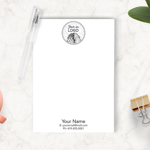YOUR LOGO Custom Business Notepad Personalized Small Etsy