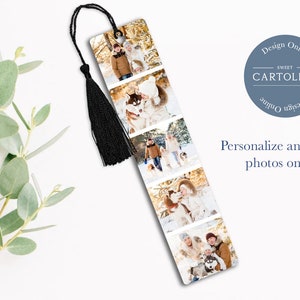 Personalized Bookmark, Custom Bookmark, Photo Bookmark, Personalized Gift, Readers gift, Gift for Mom, Metal Bookmark, Fab Five Bookmark