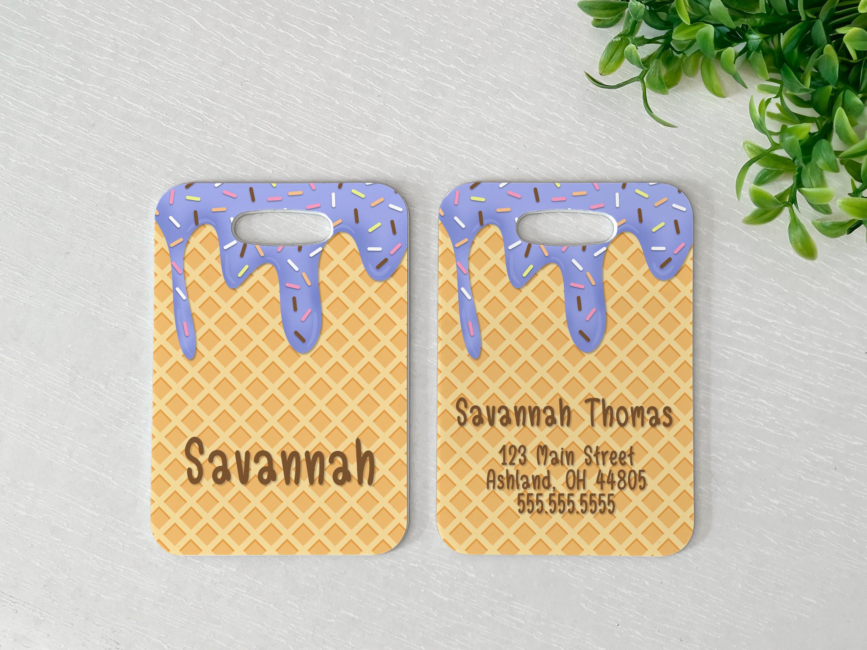 Ice Cream Luggage Tag - Etsy