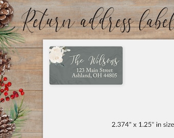 Return Address Labels, Christmas Address Label, Envelope Seal, Holiday Address Label, Personalized Label, Large Label, Married and Merry