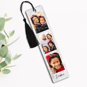 Personalized Bookmark, Custom Bookmark, Photo Bookmark, Personalized Gift, Readers gift, Gift for Mom, Metal Bookmark, Simply Sweet 3-Photo