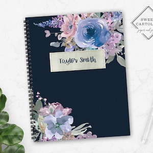 Personalized Spiral Notebook | Personalized Journal | Custom Journal Spiral Notebooks | Personalized Gifts | Blue Beauty