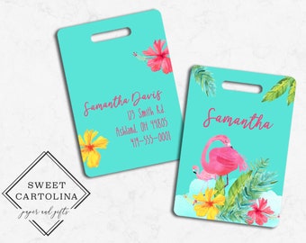 2pcs Luggage Tags PU Leather Tags Suitcase Labels Travel Bag With Privacy Cover Beautiful Tropical Flowers Cartoon Sloth Creative Pattern Printing 2pcs Luggage Tags PU Leather Tags Suitcase Labels Travel Bag With Privacy Cover Beautiful Tropical Flowers Cartoon Sloth Creative Pattern Printing