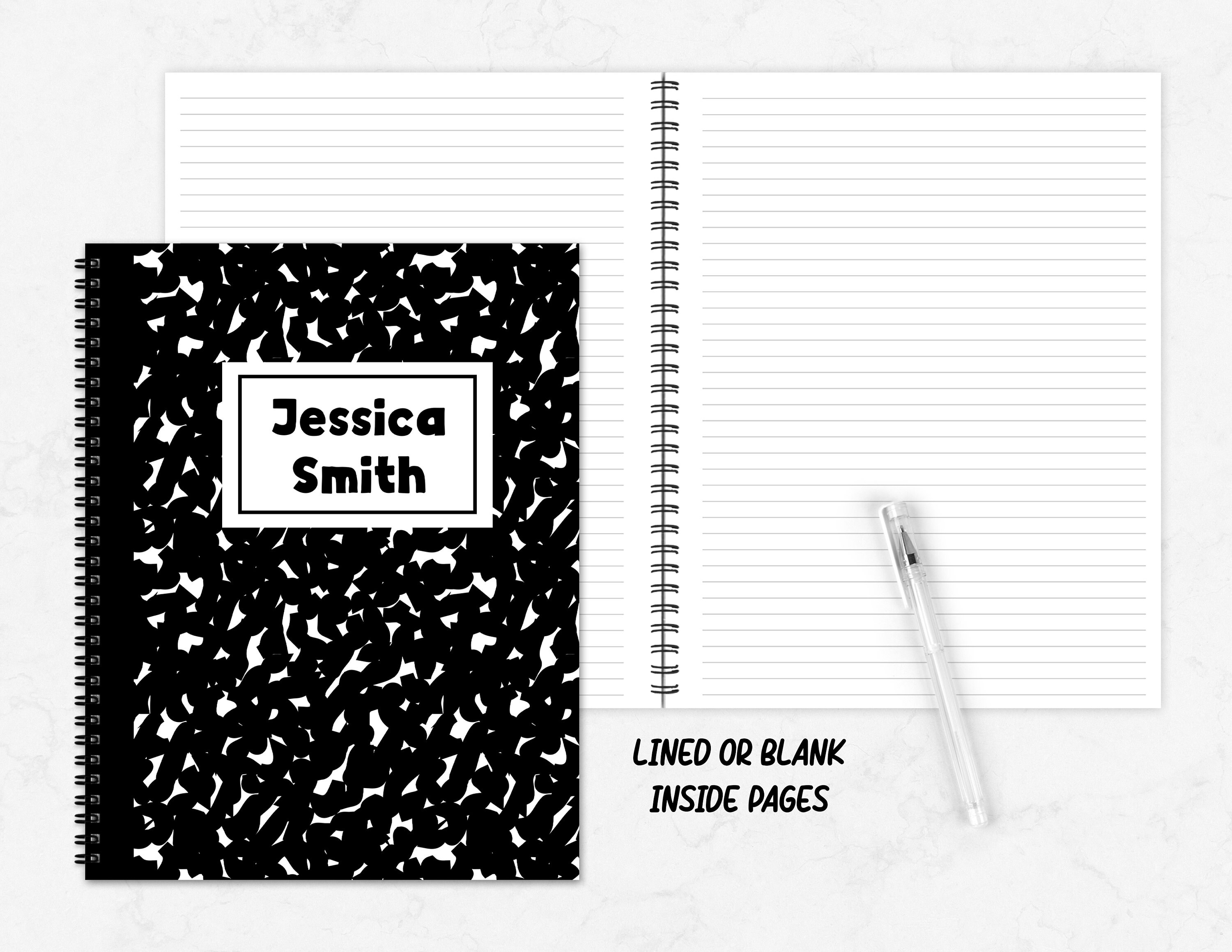 Personalized Spiral Notebook Personalized Journal Custom Etsy