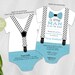 Little Man Baby Shower Invitation Boy Bow Tie and Suspenders Baby ...