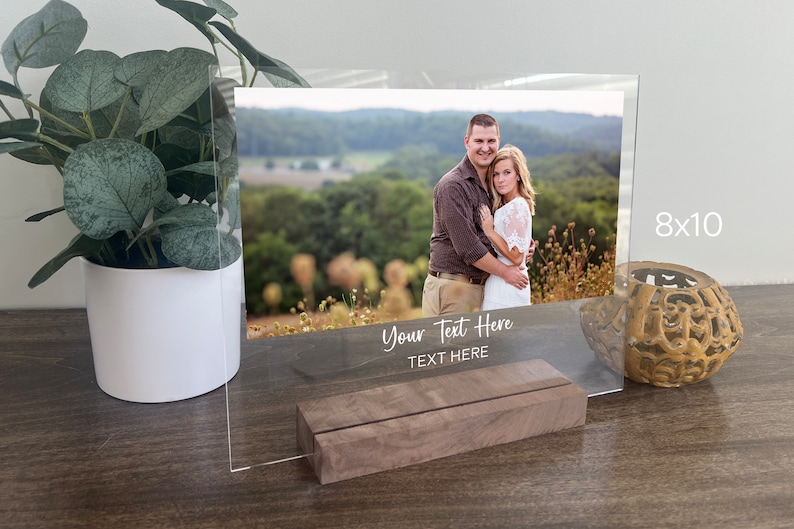 Personalized Photo Gift, Couple Gift, Gift for Him, Photo Wedding Gift, Photo Frame, Gift for Her, Gifts for Mom, Clear Acrylic Photo image 6