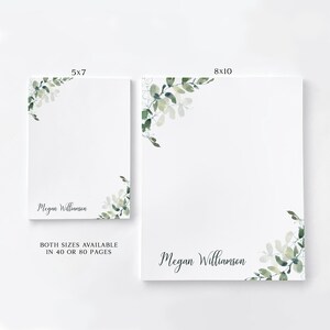 Aazon.co: Personalized Greenery Stationary With Envelopes, FLAT NOTE...