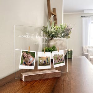 Personalized Photo Plaque, Family Gift, Gift for Him, Photo Gift, Photo Frame, Gift for Her, Gifts for Mom, Acrylic Photo, Polaroid