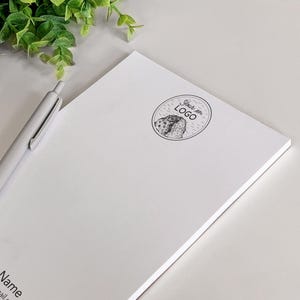 Your Logo Here, Personalized Business Notepad, Custom Business Notepad, Personalized Stationery, Office Writing Pad, Your Logo Here afbeelding 4