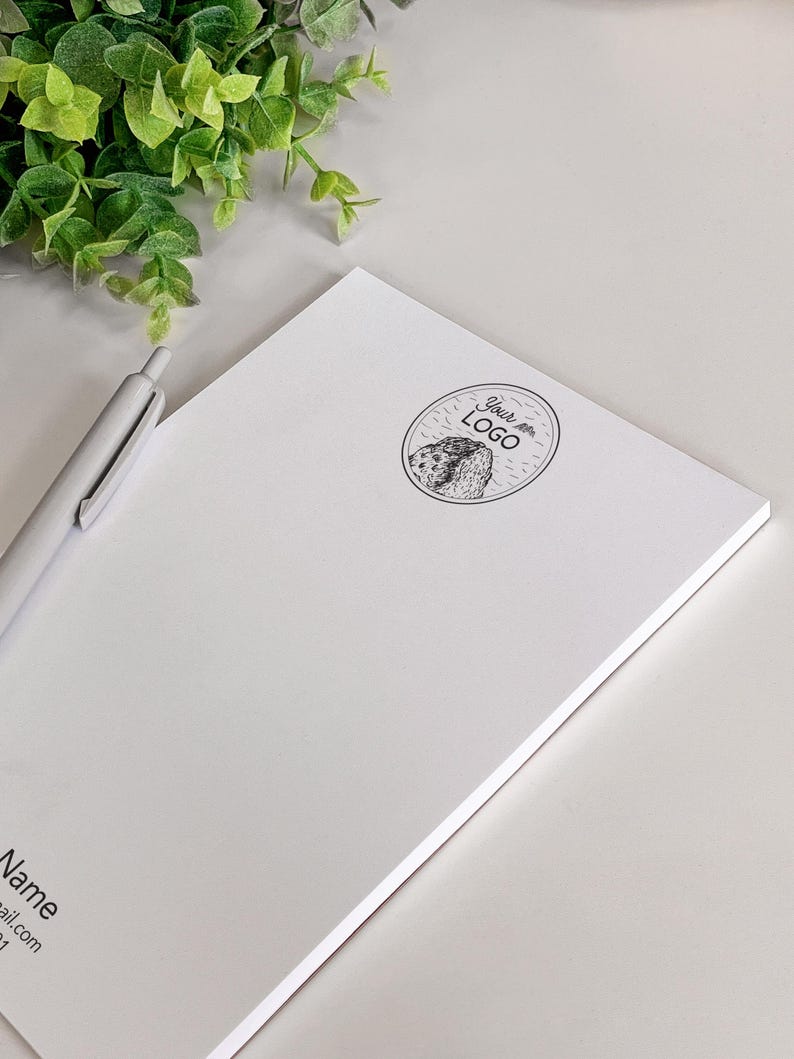 Your Logo Here, Personalized Business Notepad, Custom Business Notepad, Personalized Stationery, Office Writing Pad, Your Logo Here afbeelding 4