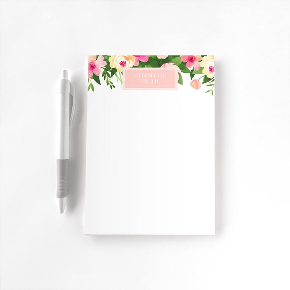 Personalized Notepad for Girls — When it Rains Paper Co.  Colorful and fun  paper goods, office supplies, and personalized gifts.