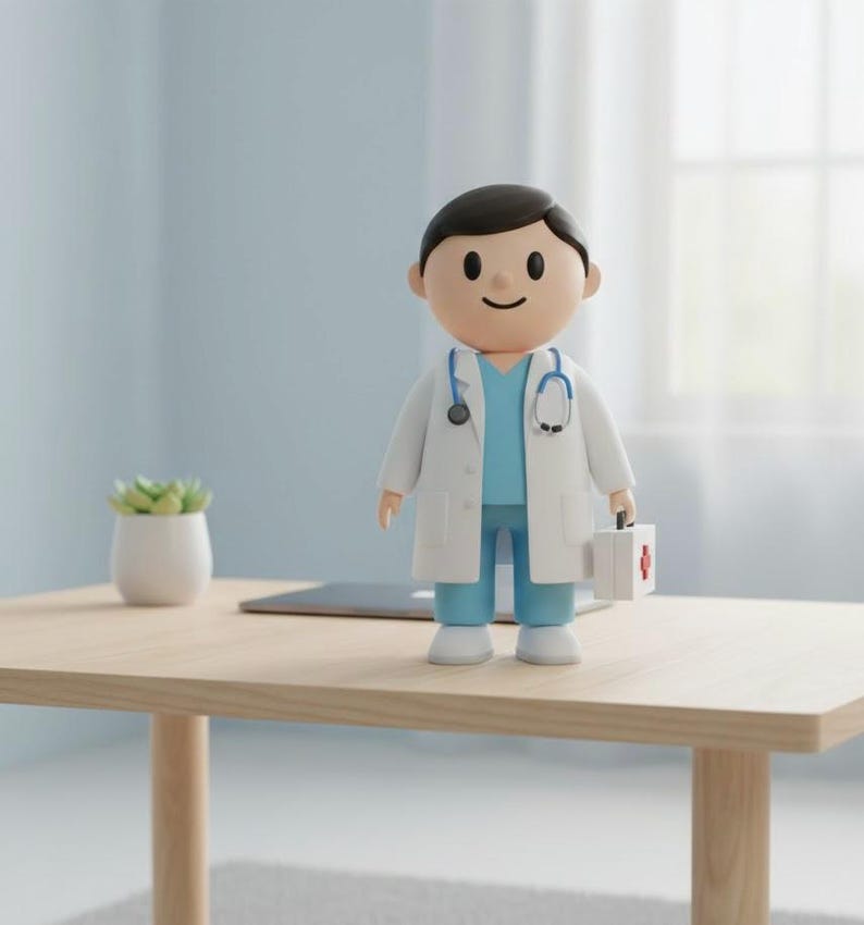 Stl File Doctor Doctor 3D Model STL File â Medical Figure Printable Miniature for Home ...