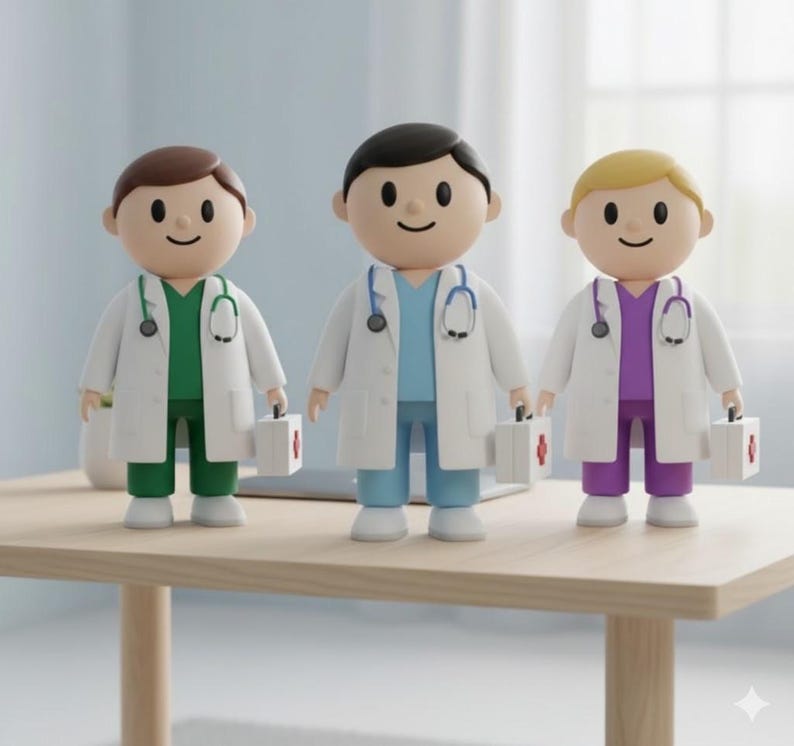 Doctor 3D Model STL File – Medical Figure Printable Miniature for Home ...