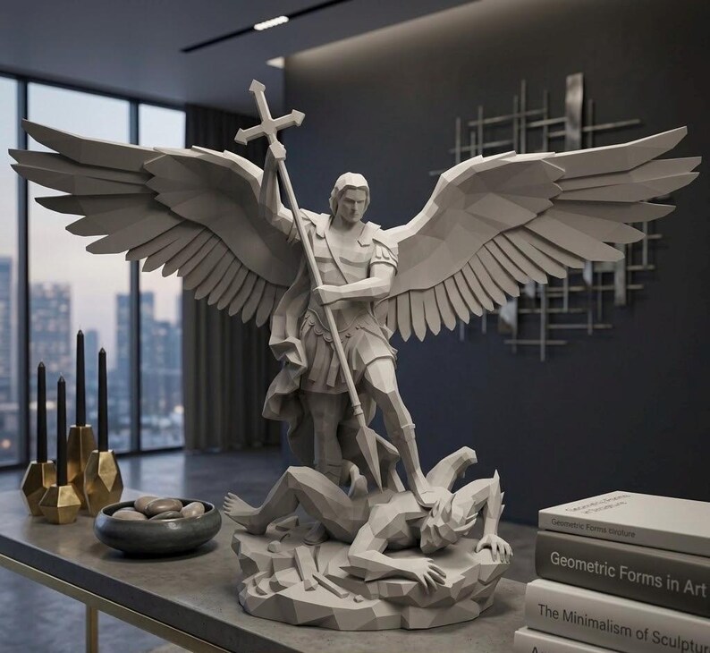 Saint Michael Archangel 3D Model STL – Religious Christian Figurine ...