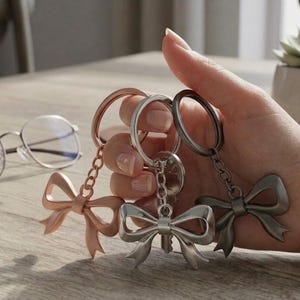 3D Printed Bow Keychain Model STL File