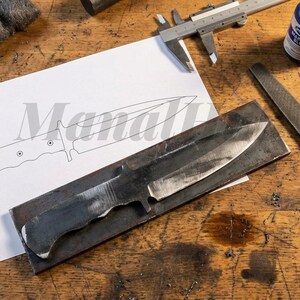 Bowie Knife Template PDF, Full Size Printable Blueprint, DIY Knife Making Pattern