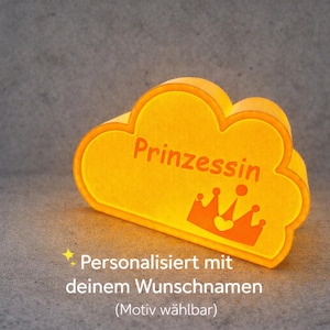 Veilleuse personnalisée pour chambre d'enfant | Nuage LED avec prénom | Lampe nuage pour bébé | Veilleuse bébé | Cadeau de naissance | Lampe pour chambre d'enfant