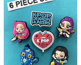6x KPOP k pop Crocs Charms Shoe Jibbitz Croc Clog Charm Jibbit