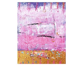 Small pink abstract, wall decor, modern painting, original art on canvas, light pink painting, 8x10 canvas Original, unique artwork