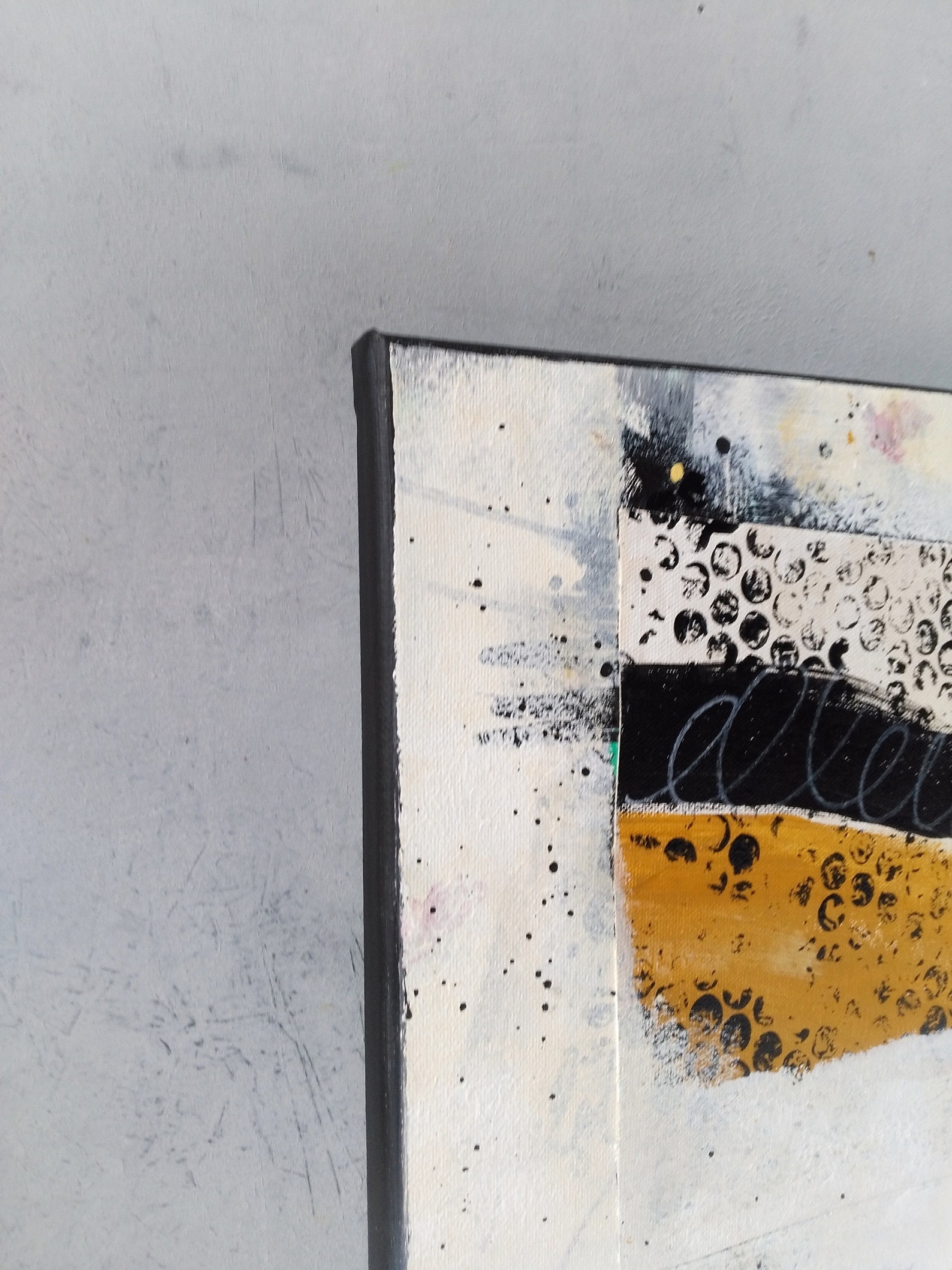 Contemporary Artwork Modern Abstract Painting Yellow Ochre Etsy